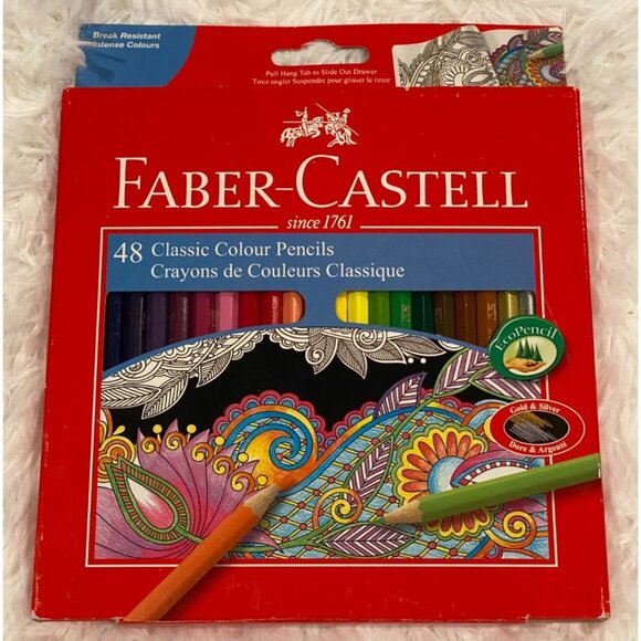 BRAND NEW VTG Faber-Castell Classic Colour Pencils 48 Colour In A Cardboard Box - Picture 1 of 2